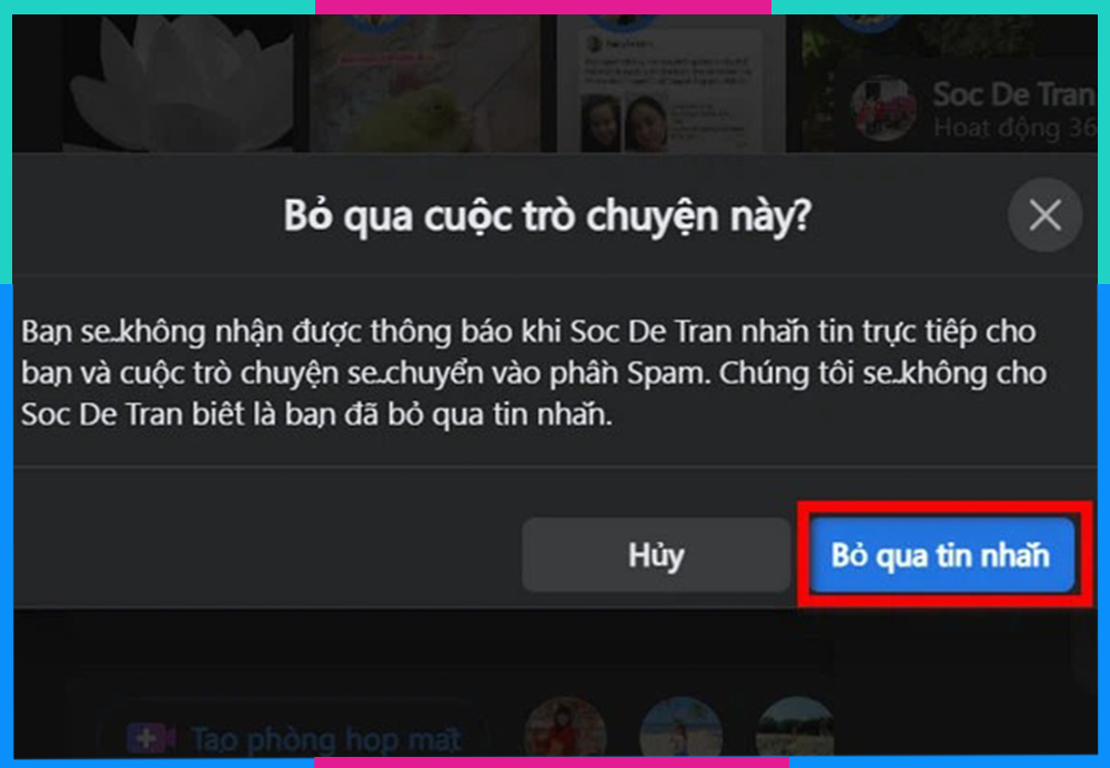 Cách bỏ qua tin nhắn trên Messenger để tránh bị làm phiền