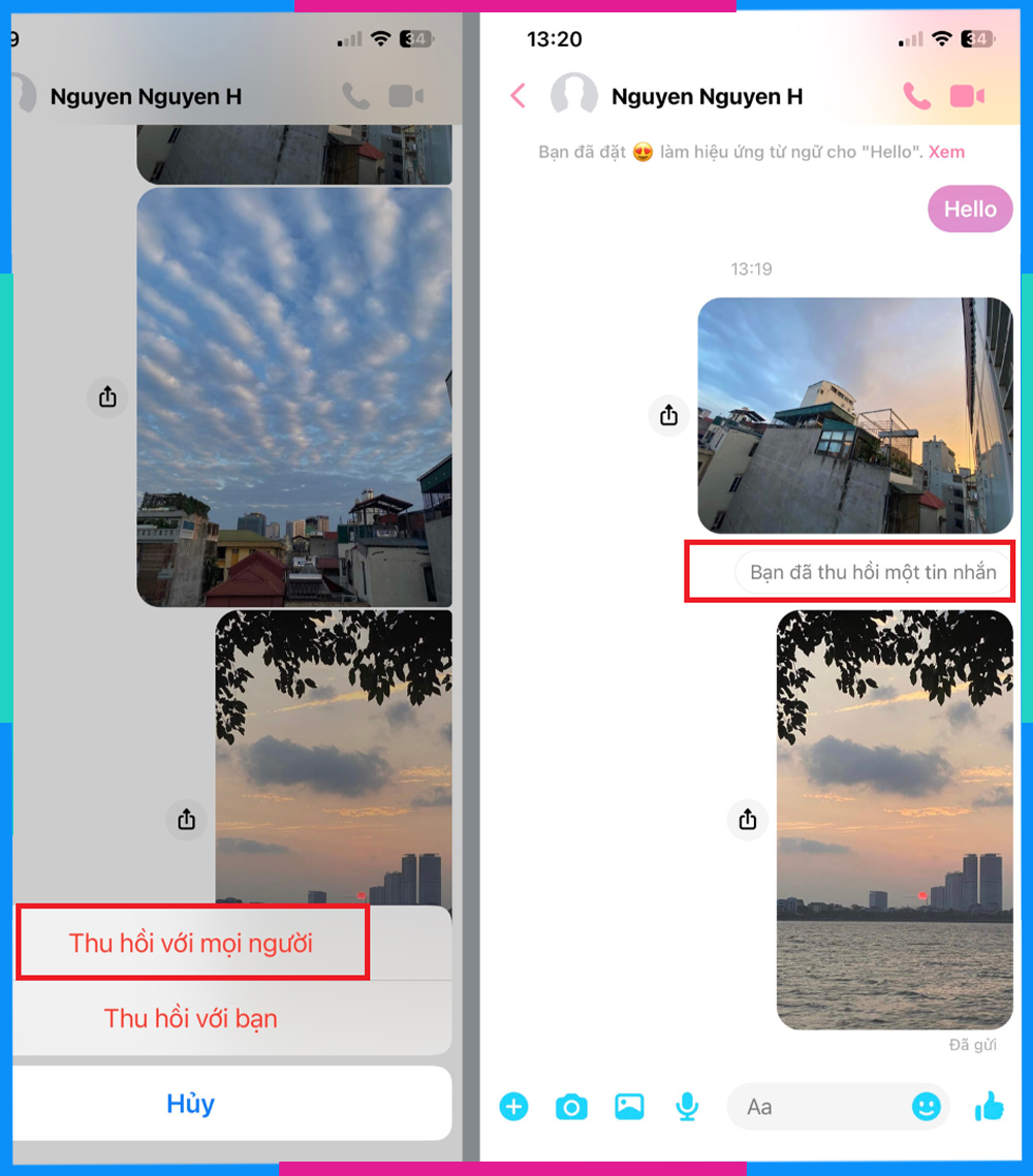 Làm cách nào để xóa ảnh trên Messenger cả 2 bên?