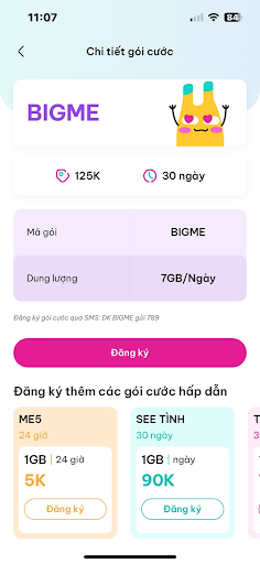 Bước 3: Check lại thông tin gói cước