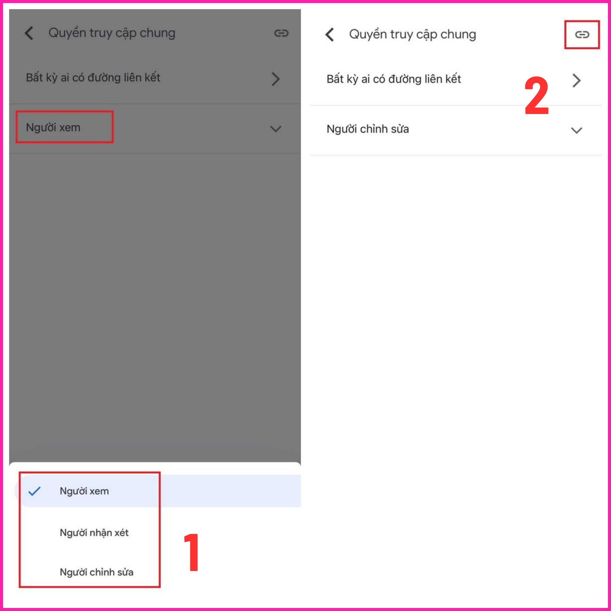 Cách lấy link Google Drive trên điện thoại bước 3
