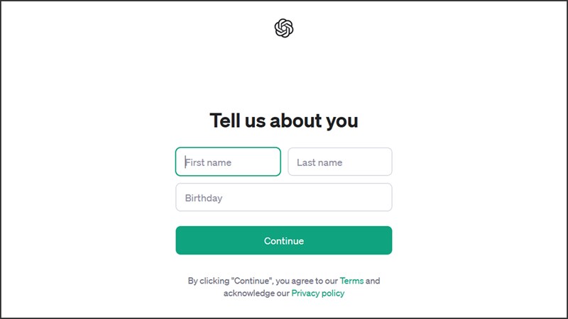 tạo tài khoản Chat GPT bằng máy tính 3.2