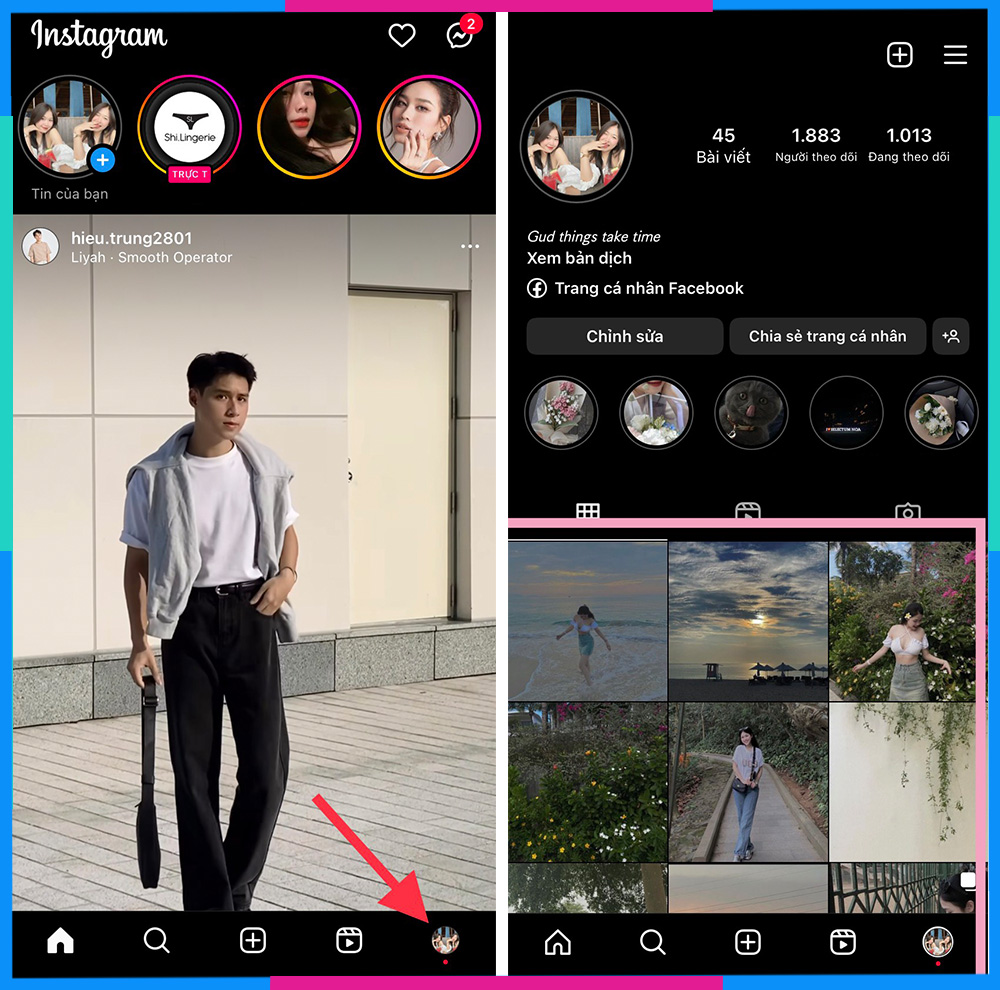 Cách ẩn bài viết trên Instagram B2