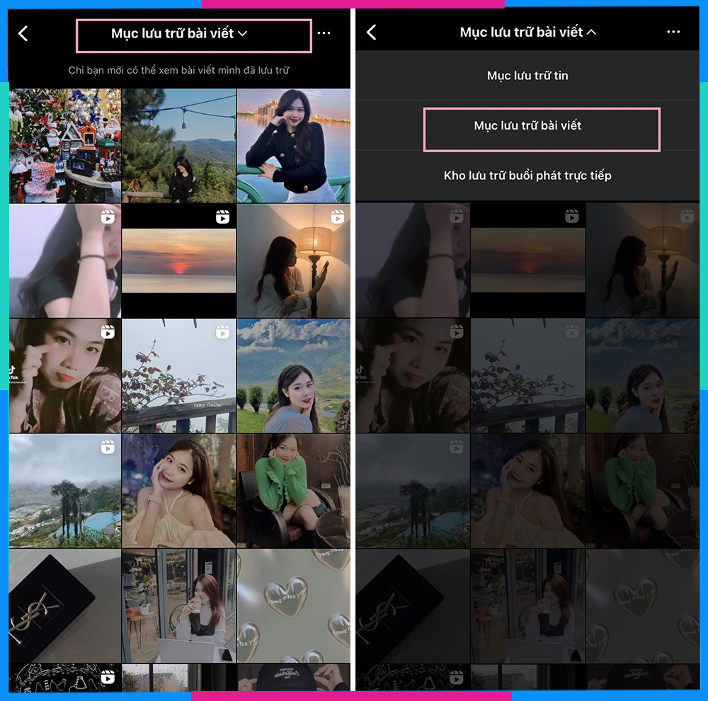 Cách bỏ ẩn bài viết trên Instagram B2