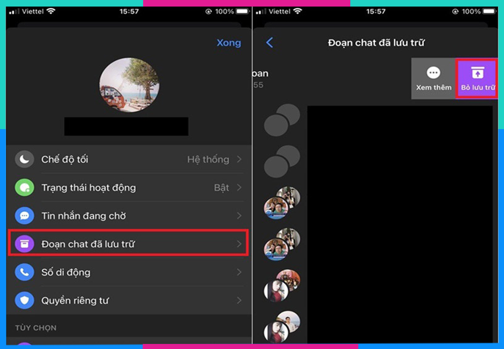 Cách ẩn tin nhắn Messenger và hướng dẫn xem tin nhắn bị ẩn trên Messenger