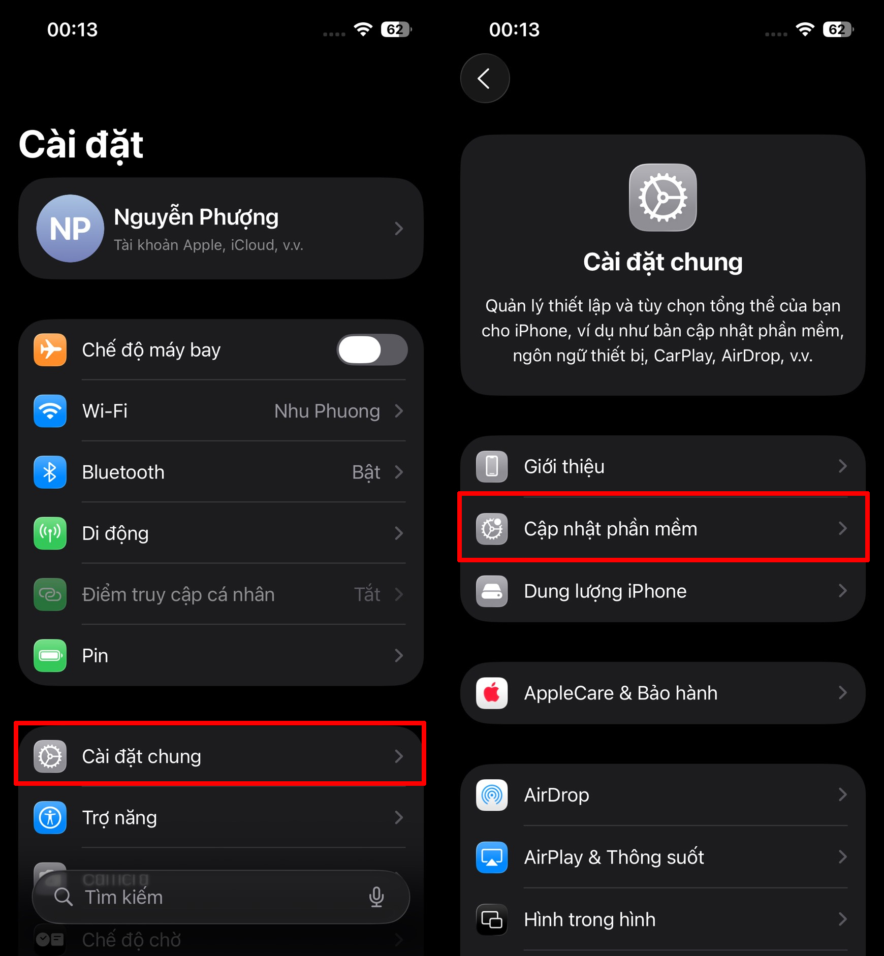 Cách cập nhật iOS 26 chính thức bước 1