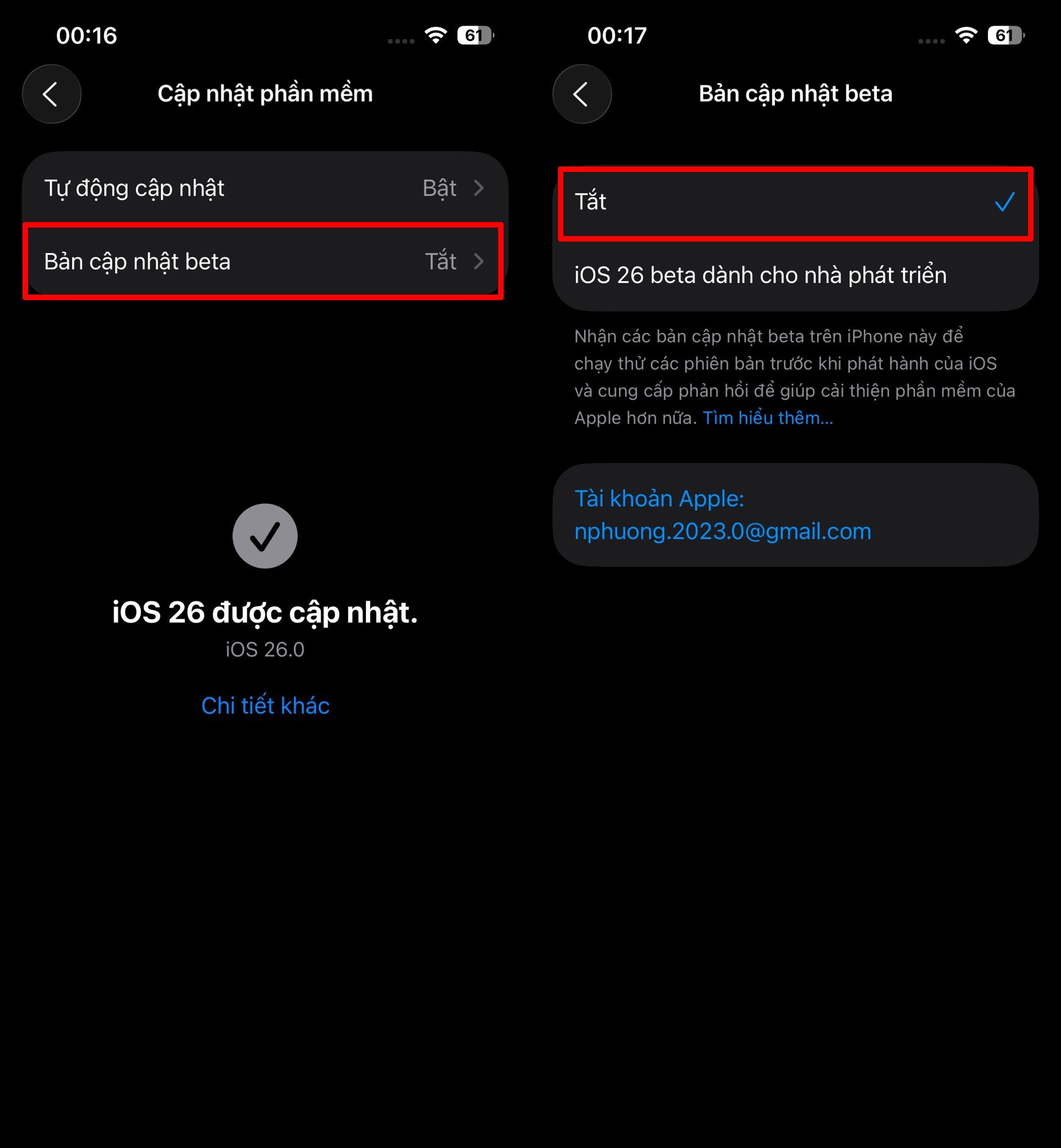Cách cập nhật iOS 26 chính thức bước 2