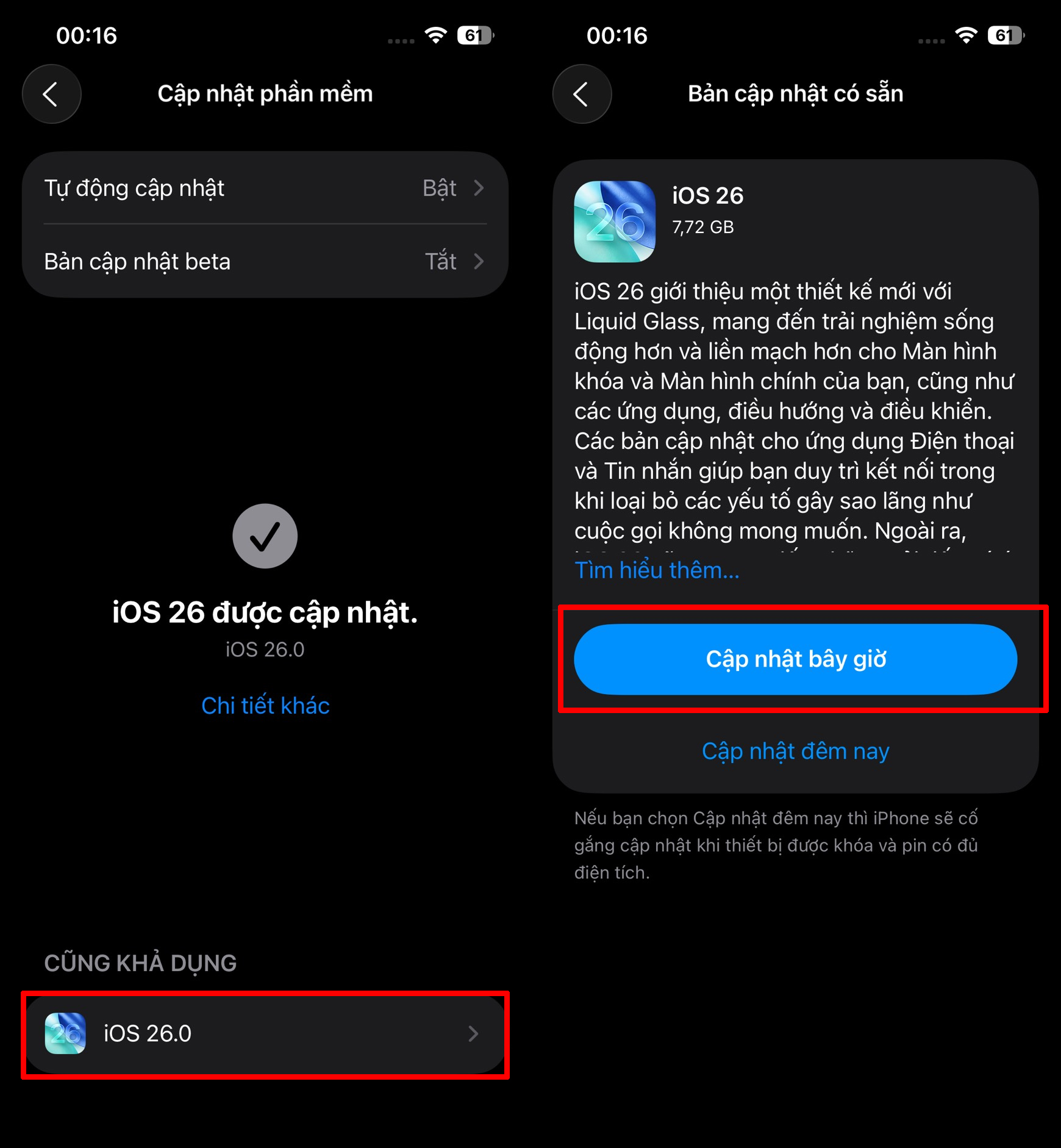 Cách cập nhật iOS 26 chính thức bước 3