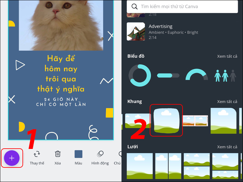 Cách cắt ảnh thành hình tròn trên Canva bằng điện thoại