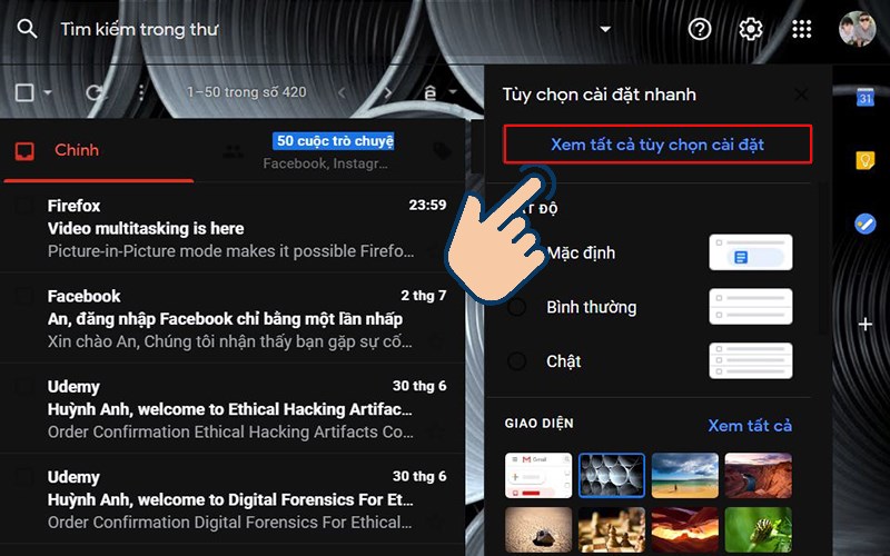 Cách chặn email quảng cáo, thư rác phiền toái trên Gmail Thực hiện trên máy tính Bước 2