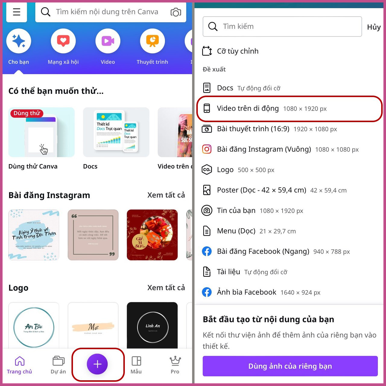 Mách bạn cách chèn video vào Canva trên điện thoại, máy tính