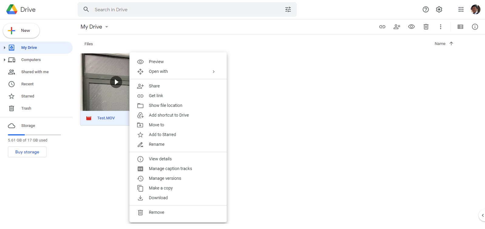 Chia sẻ Google Drive trên máy tính bước 2