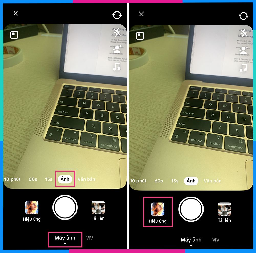 Chụp ảnh trên Tiktok với Filter B2