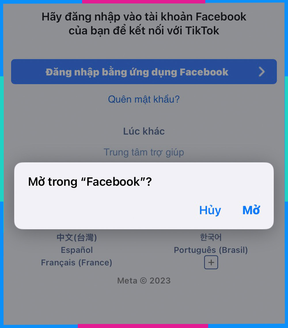 Đăng ký Tik Tok bằng tài khoản Facebook trên điện thoại B3