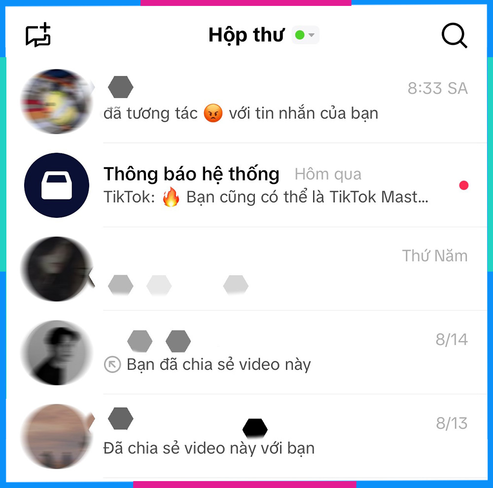 Cách đọc tin nhắn trên TikTok B2