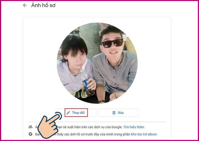 Cách đổi avatar Google, ảnh đại diện Gmail trên máy tính bước 5