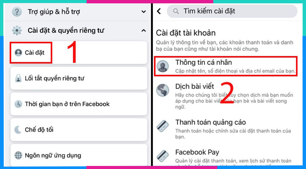 Cách đổi tên Facebook trên điện thoại iPhone B2