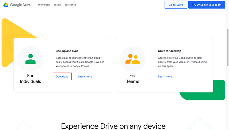 Đồng bộ Google Drive với máy tính bước 1