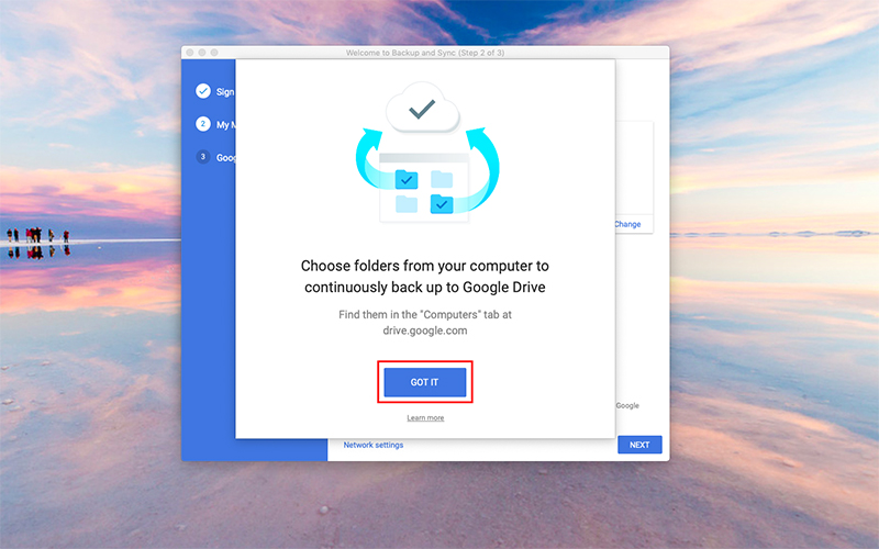 Đồng bộ Google Drive với máy tính bước 3