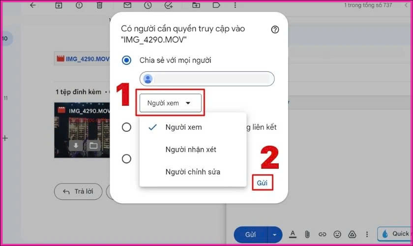 Cách gửi file có dung lượng lớn qua Gmail bước 8