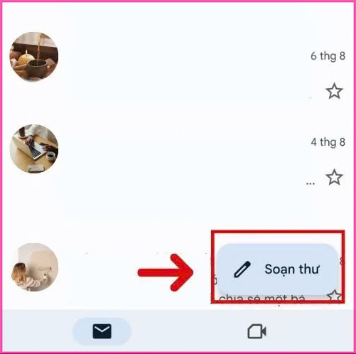 Cách gửi file qua Gmail trên điện thoại bước 1