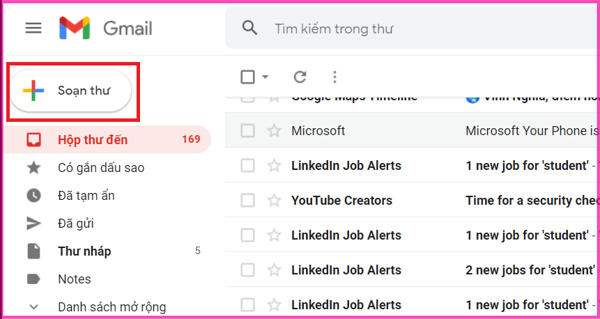 Cách gửi file qua Gmail trên máy tính bước 1