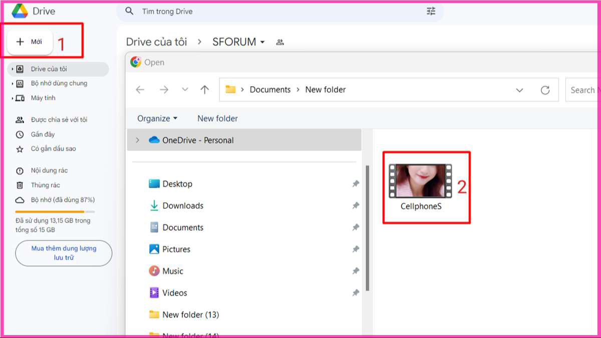 Cách gửi video dung lượng lớn qua Gmail bước 1