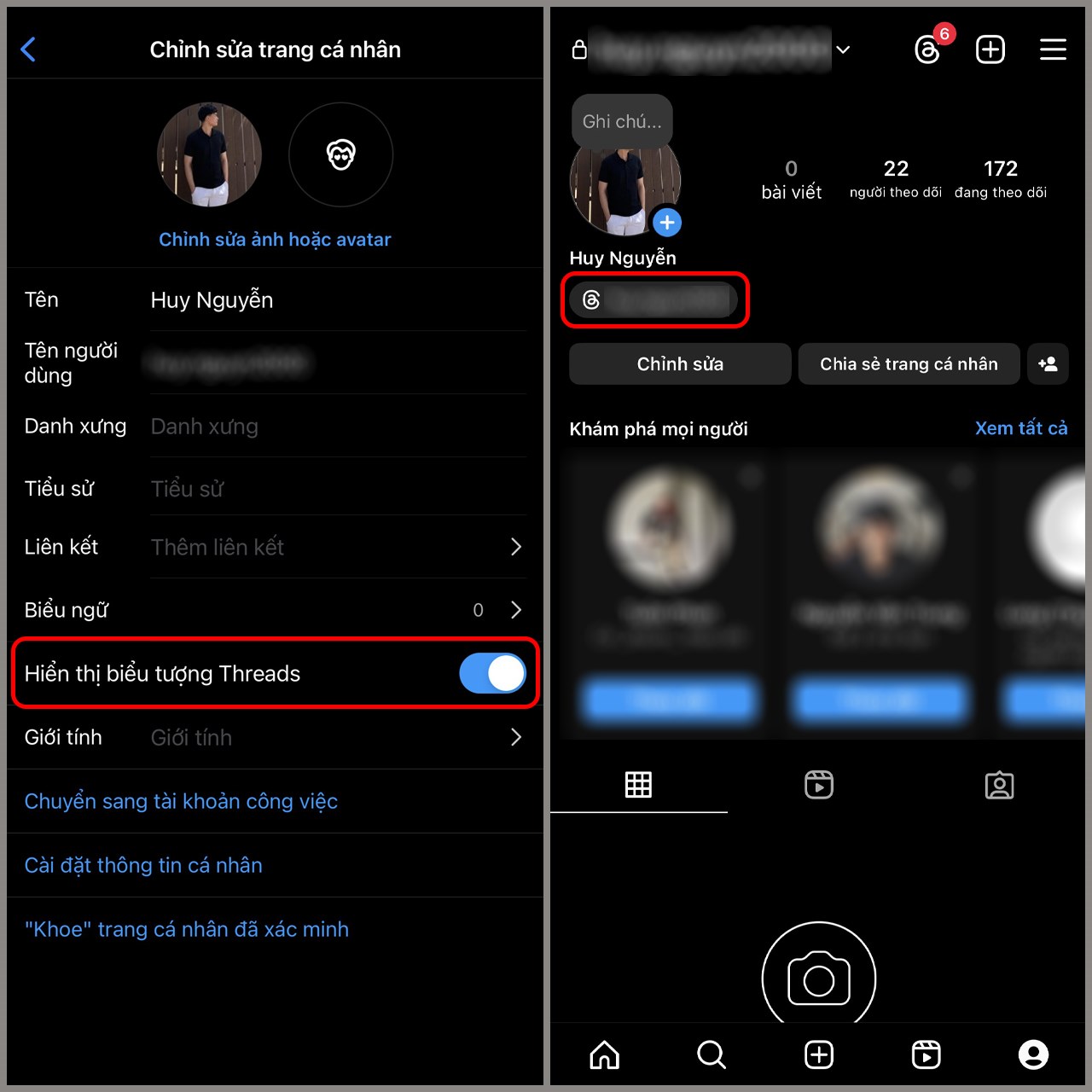 Cách hiện Threads trên Instagram - 2