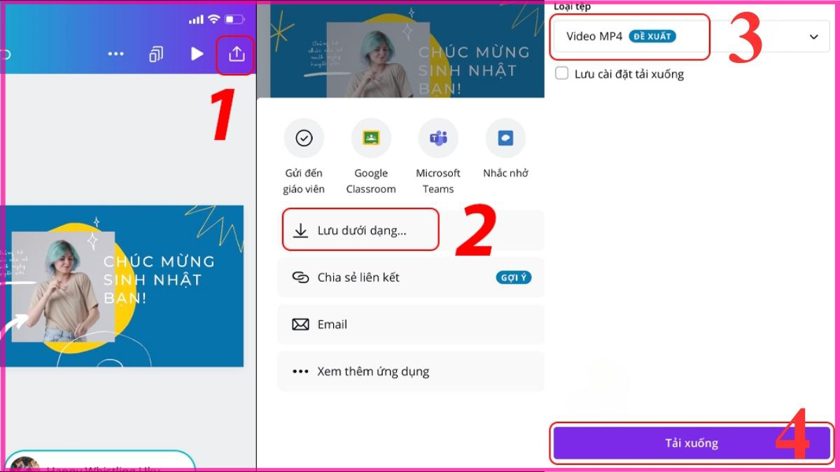 Cách làm video trên Canva bằng điện thoại bước 4