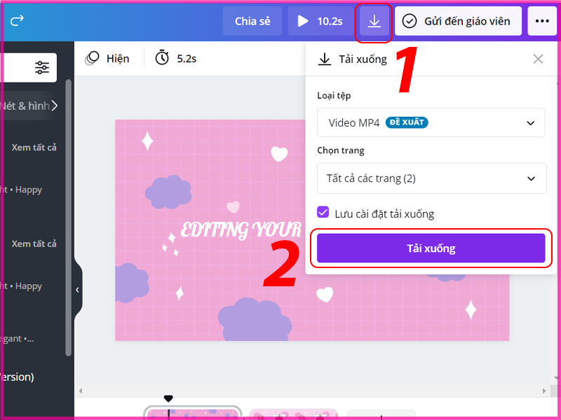 Cách làm video trên Canva bằng máy tính bước 5