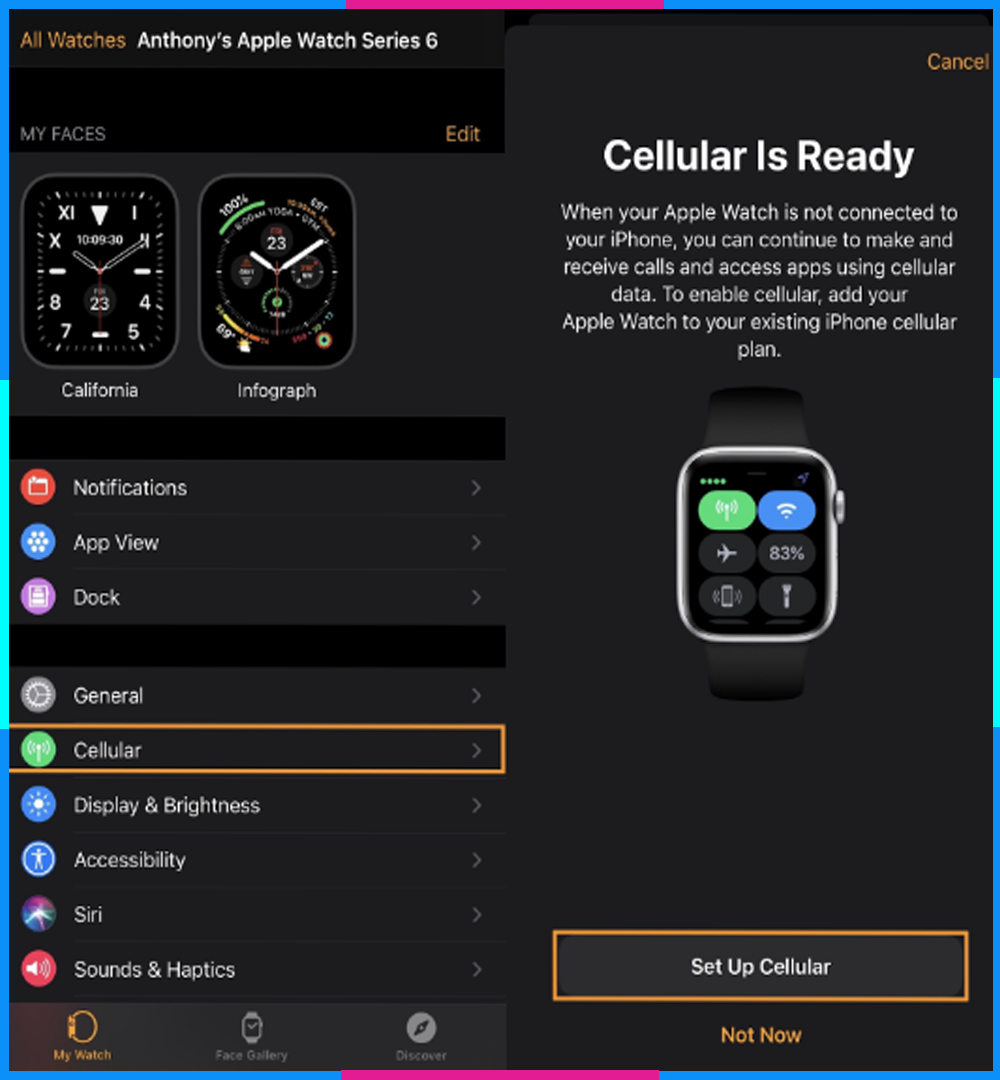 Cách lắp SIM vào đồng hồ thông minh Apple Watch 1