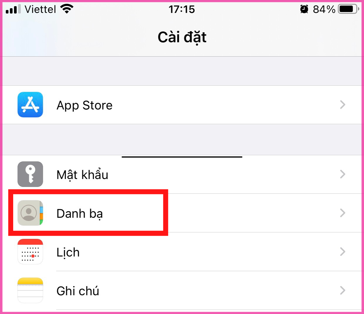 Cách lấy danh bạ từ Gmail trực tiếp về bằng điện thoại iPhone cách 1 bước 1