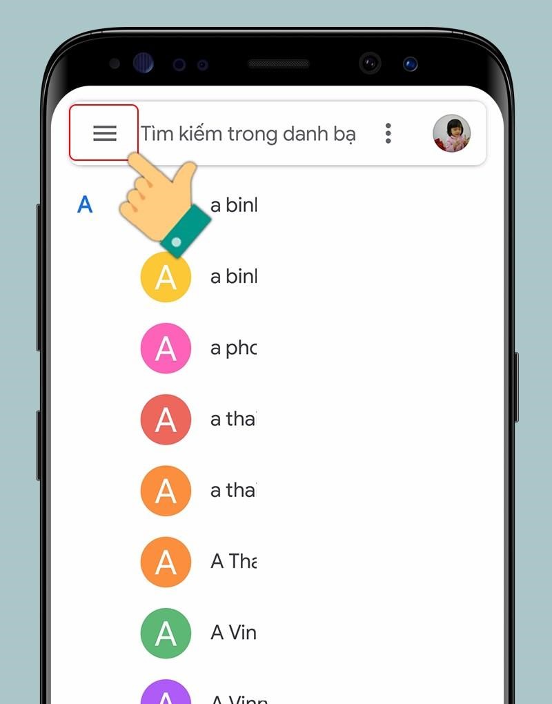 Cách lấy danh bạ từ Gmail về điện thoại Android bước 3
