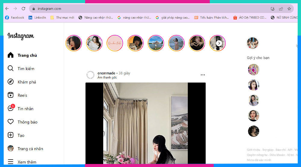 Cách lấy link Instagram của mình trên máy tính b1