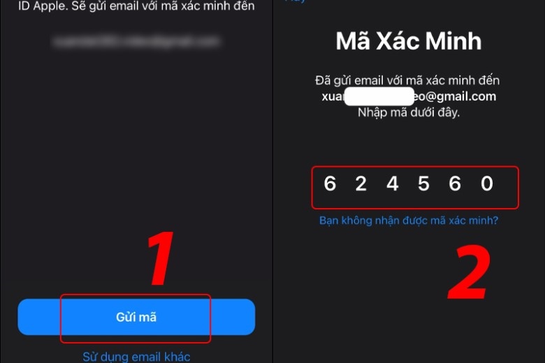 Cách lấy mã xác minh Gmail trên điện thoại iPhone bước 2