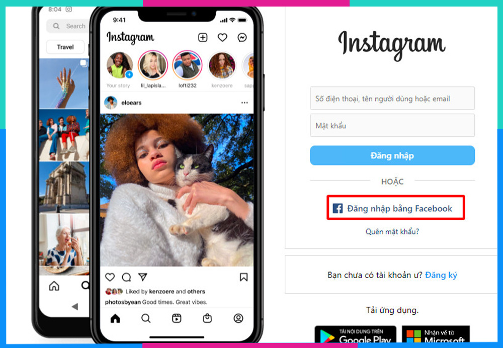 Liên kết Instagram với Facebook trên máy tính B2