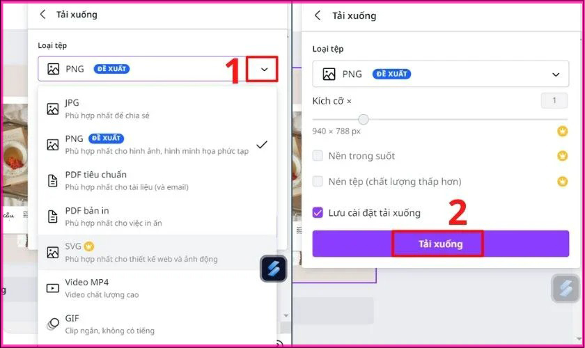 Cách lưu và chia sẻ thiết kế b2