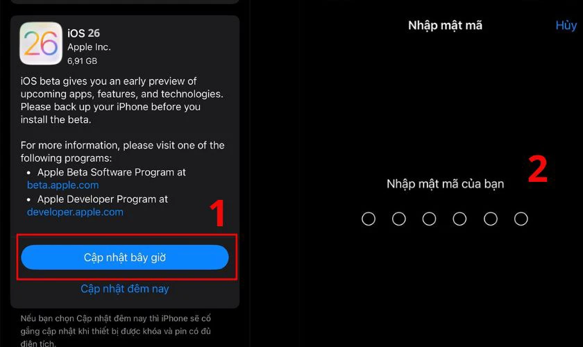 Cách nâng cấp hệ thống lên iOS 26 bước 3