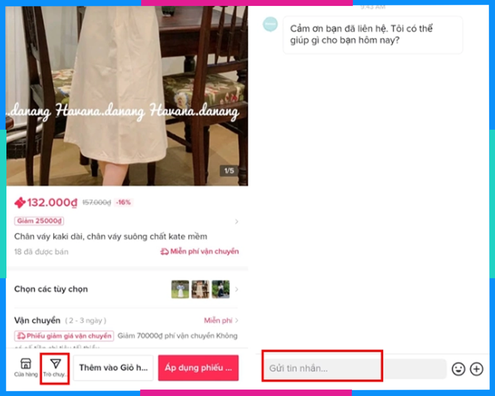 Cách nhắn tin trên Tik Tok Shop 2