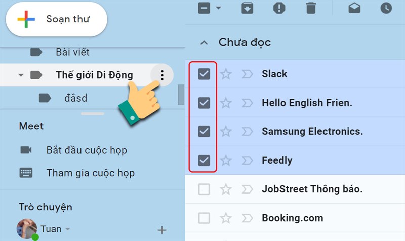 Cách sắp xếp và phân loại email bằng nhãn đã tạo trong Gmail trên máy tính bước 5.1