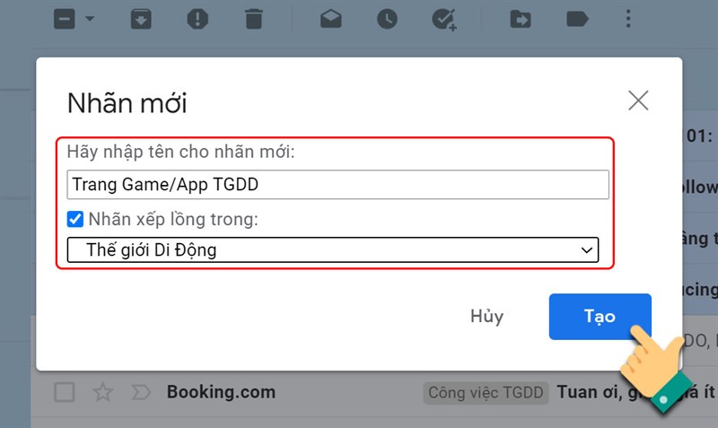 Cách sắp xếp và phân loại email bằng nhãn đã tạo trong Gmail trên máy tính bước 5.3