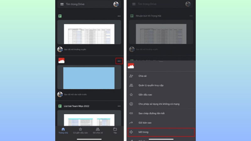 Cách tải ảnh Google Drive về điện thoại iPhone bước 1