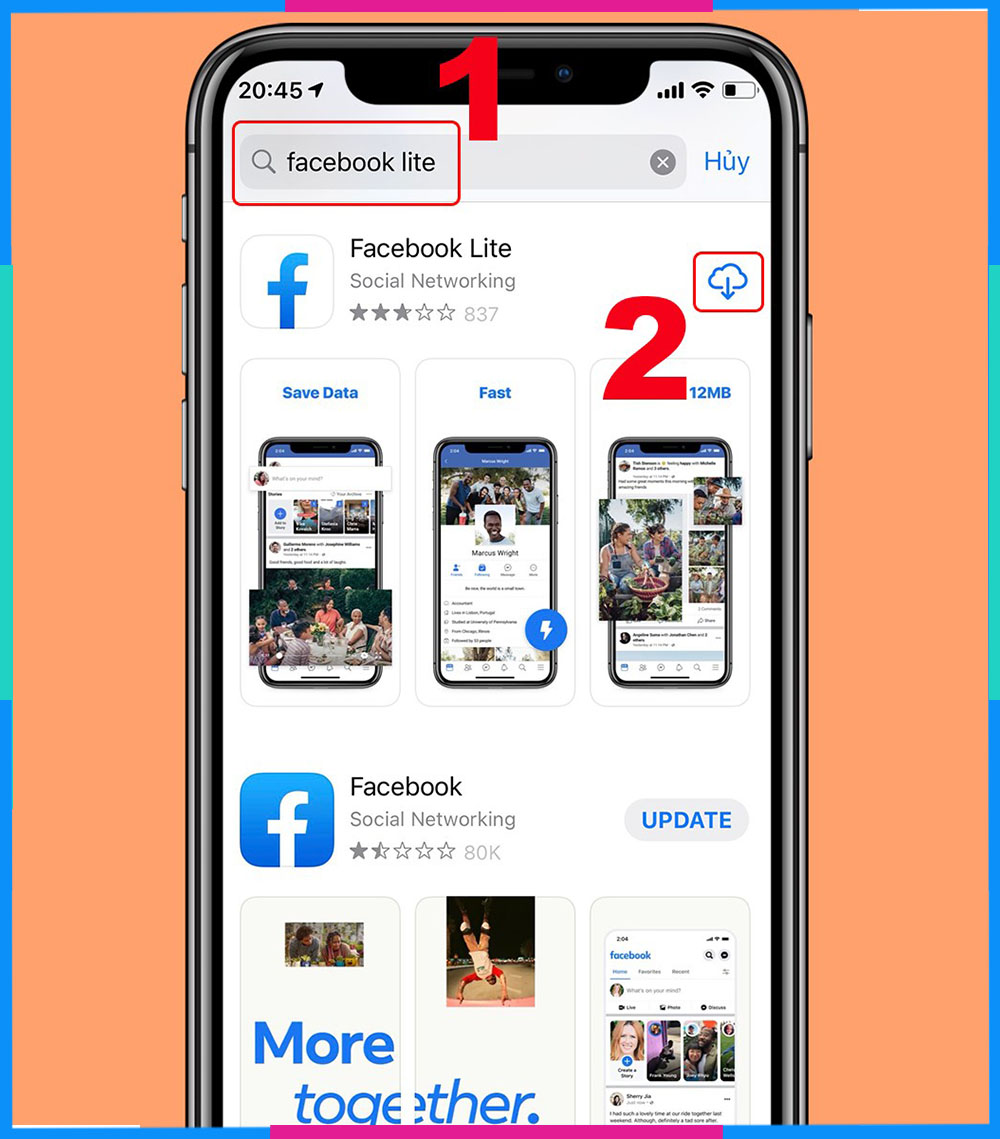 Cách tải Facebook Lite cho iPhone AppStore B9