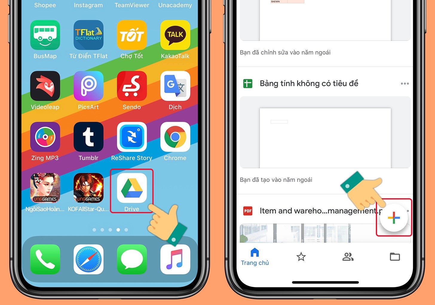 Cách tải ảnh lên Google Drive bằng điện thoại bước 1