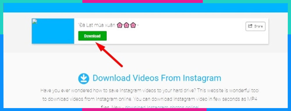 Cách tải Video trên Instagram bằng các dịch vụ trực tuyến b4