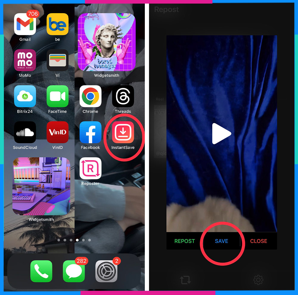 Tải Video trên Instagram về iPhone bằng Instant Save b3