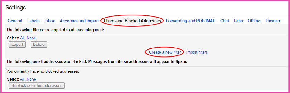 Cách tạo bộ lọc để chỉ định các email đến sẽ được gán vào nhãn bước 2