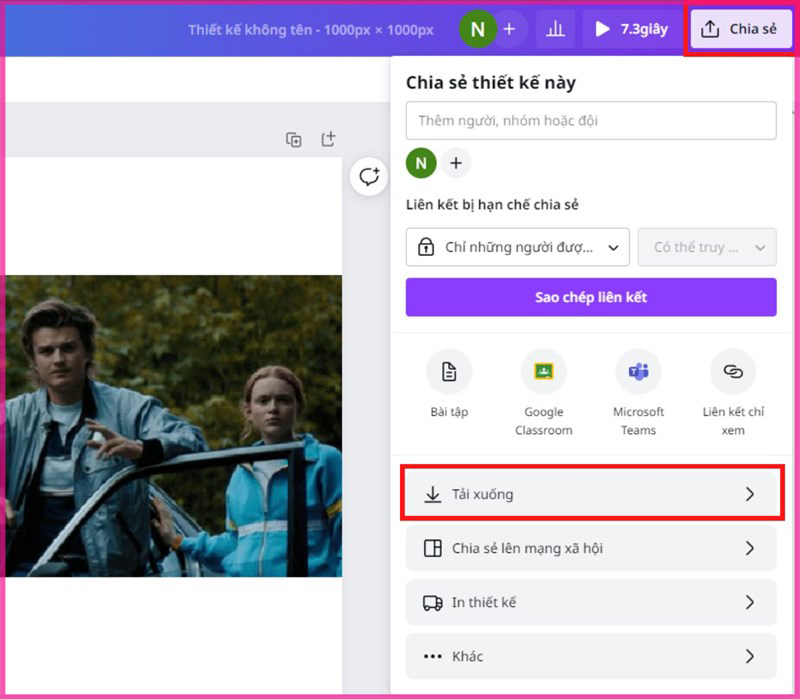 Cách tạo gif trên Canva bước 5