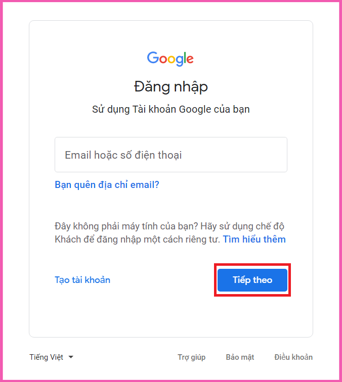 Cách tạo mật khẩu ứng dụng Gmail trên máy tính bước 1