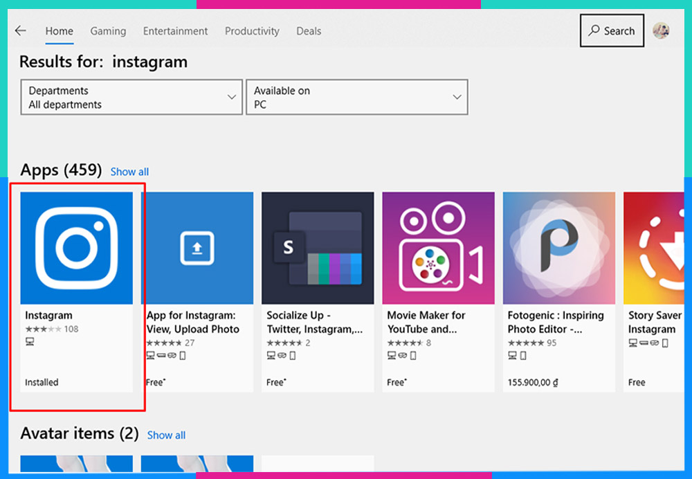 Cách tạo tài khoản Instagram Microsoft Store B1