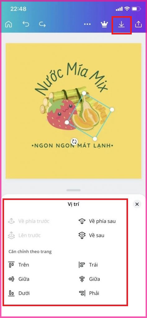 Cách thiết kế logo trên Canva thực hiện trên điện thoại bước 3